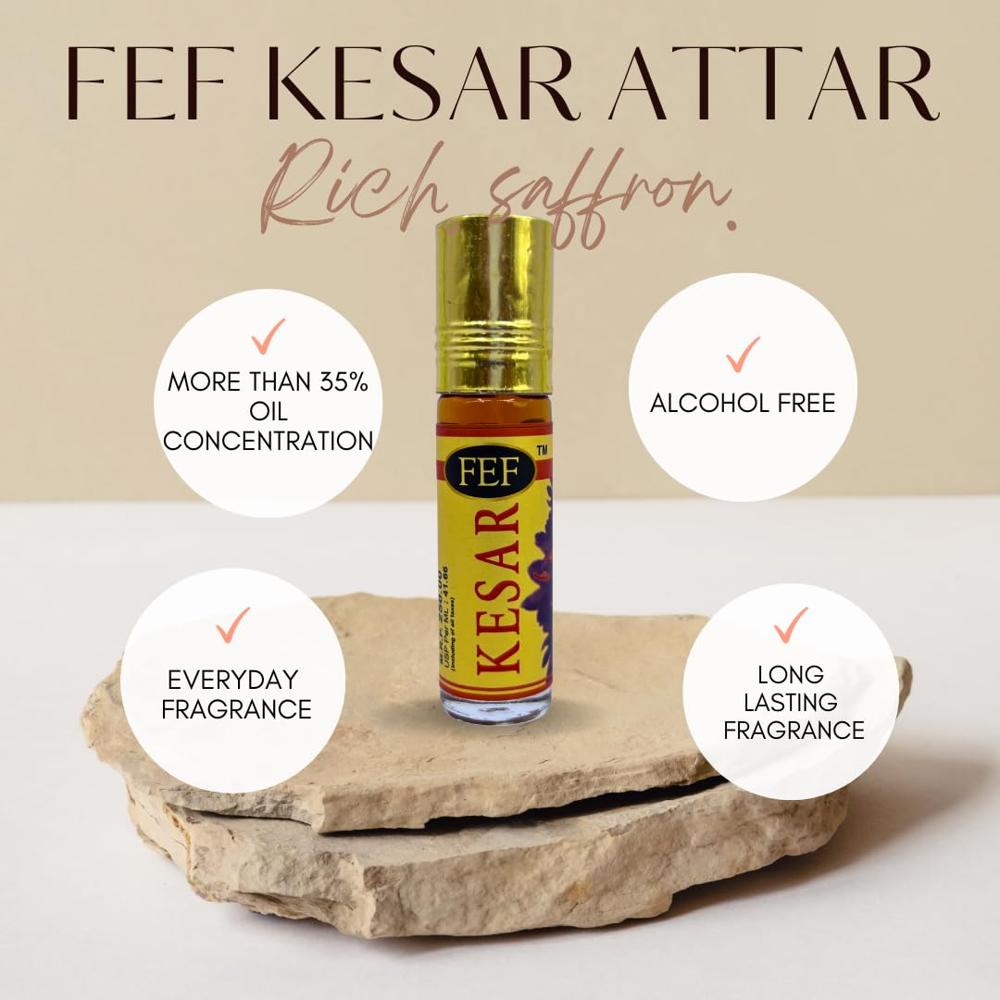 FEF Kesar, chandan, khas, gulab roll on ITRA 6ml each