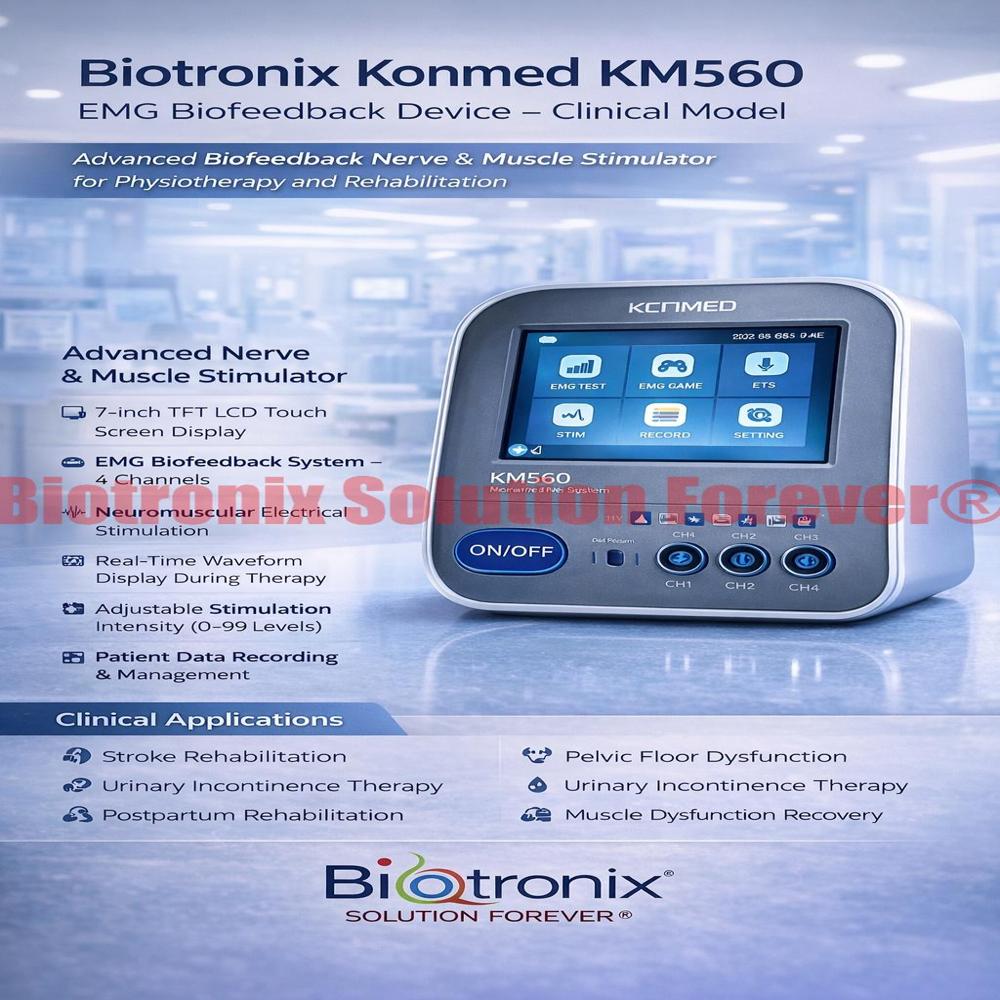 KM-560 EMG Biofeedback and Muscle Stimulator for Rehabilitation