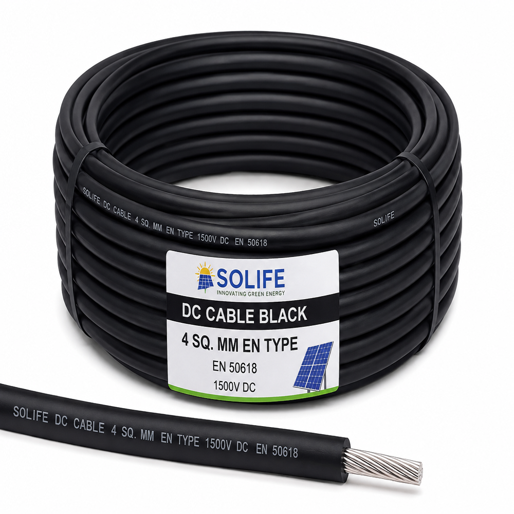 SOLIFE DC CABLE RED & BLACK(4 SQ. MM EN TYPE)