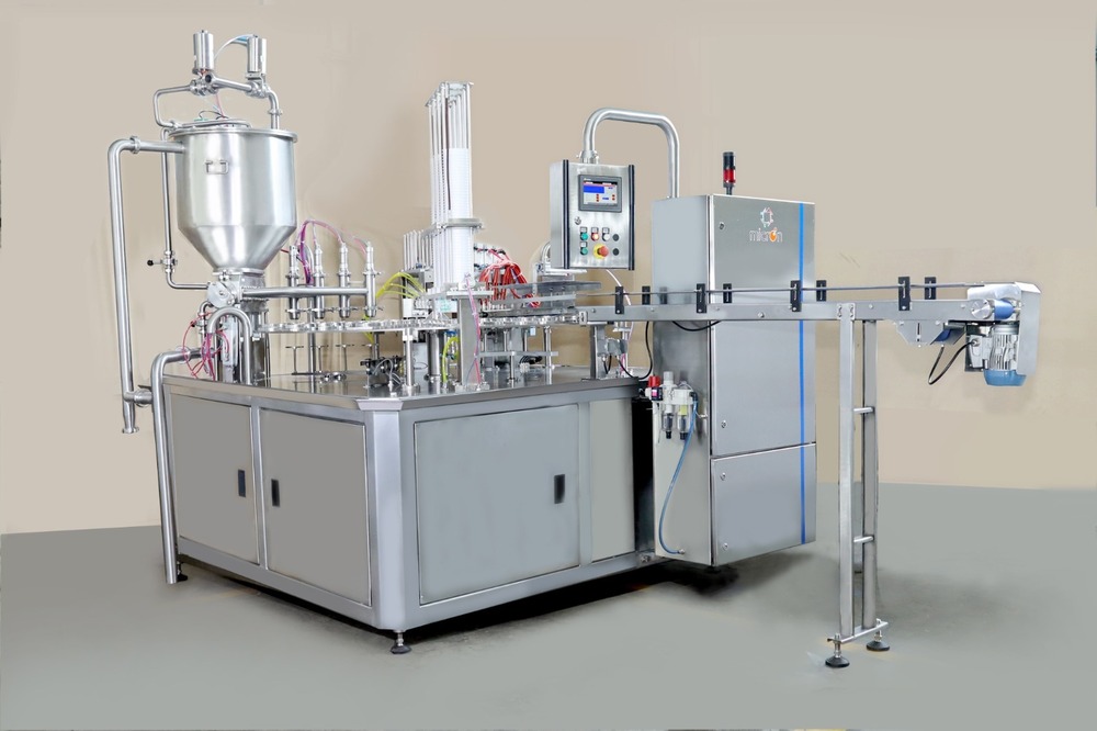 Dahi Filling Four Lane Machine - 234 - Air Consumption: 150 L/Min At 6 Bar