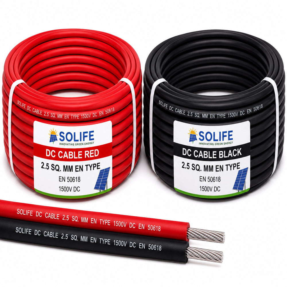 SOLIFE :-DC CABLE  Black (2.5 SQ. MM EN TYPE)