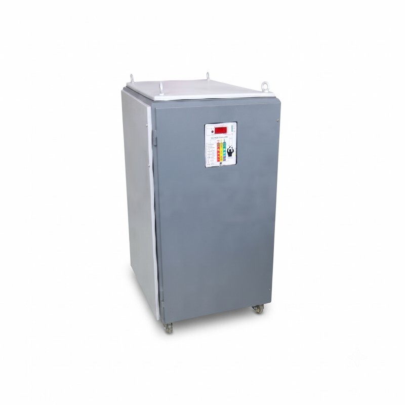 Nitel Servo Stabiliser - Standard Grey, Air Cooled, Floor Standing | +1% Output Voltage Regulation, 35 V/Sec Correction, LED & Beeper Indications, Manual/Auto Reset