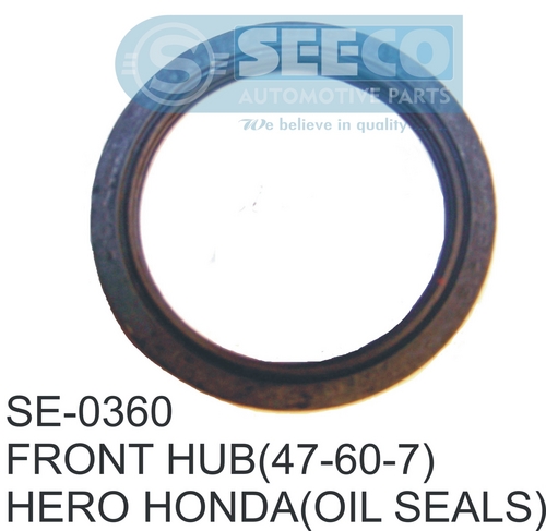 FRONT HUB - Polished Mild Steel & Rubber | Wave Seal Lip Design, Reduces Wear, 90-190 Grams Weight, 2-4 Years Working Life
