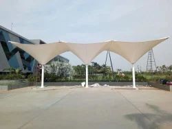 Off-white Modular Inverted Umbrella Tensile Structure