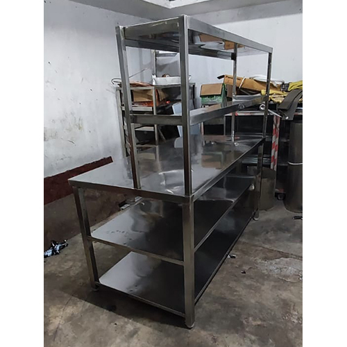 Work Kitchen Table With Over Head Rack