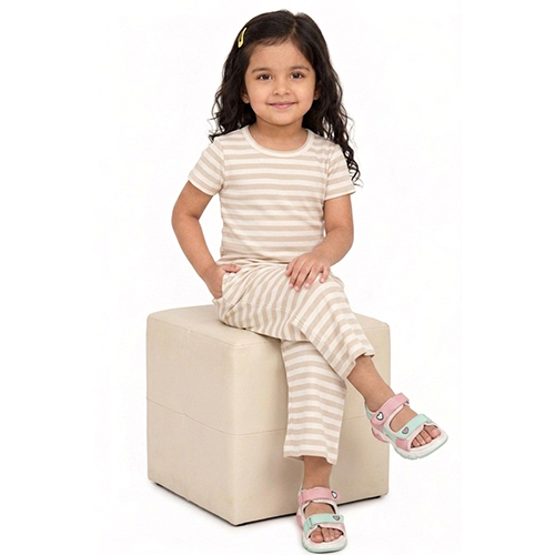 Kids Cream Top Bottom Stripe Set