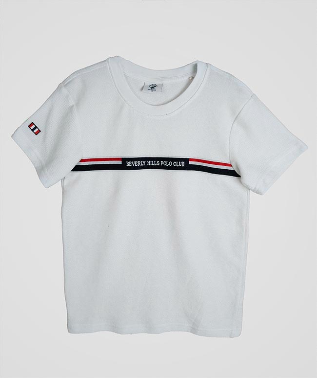 B16646 | Bhpc Boys Textured T-Shirt - Color: White