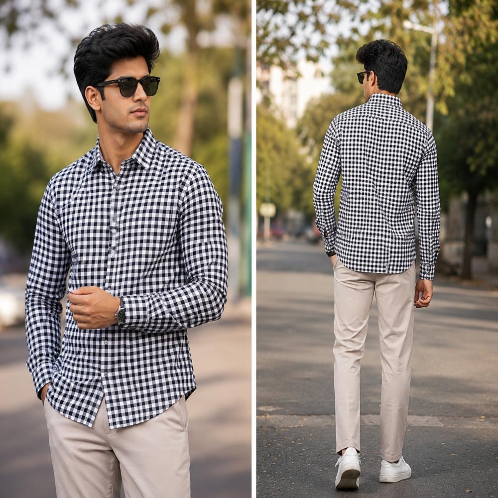 oxford check shirt