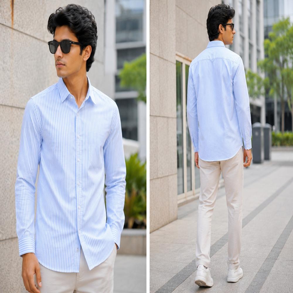 oxford strip shirt
