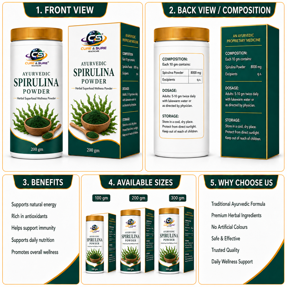 Ayurvedic Spirulina Powder Third Party Manufacturing