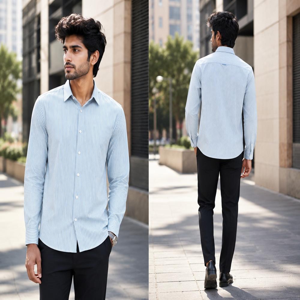 oxford strip shirt