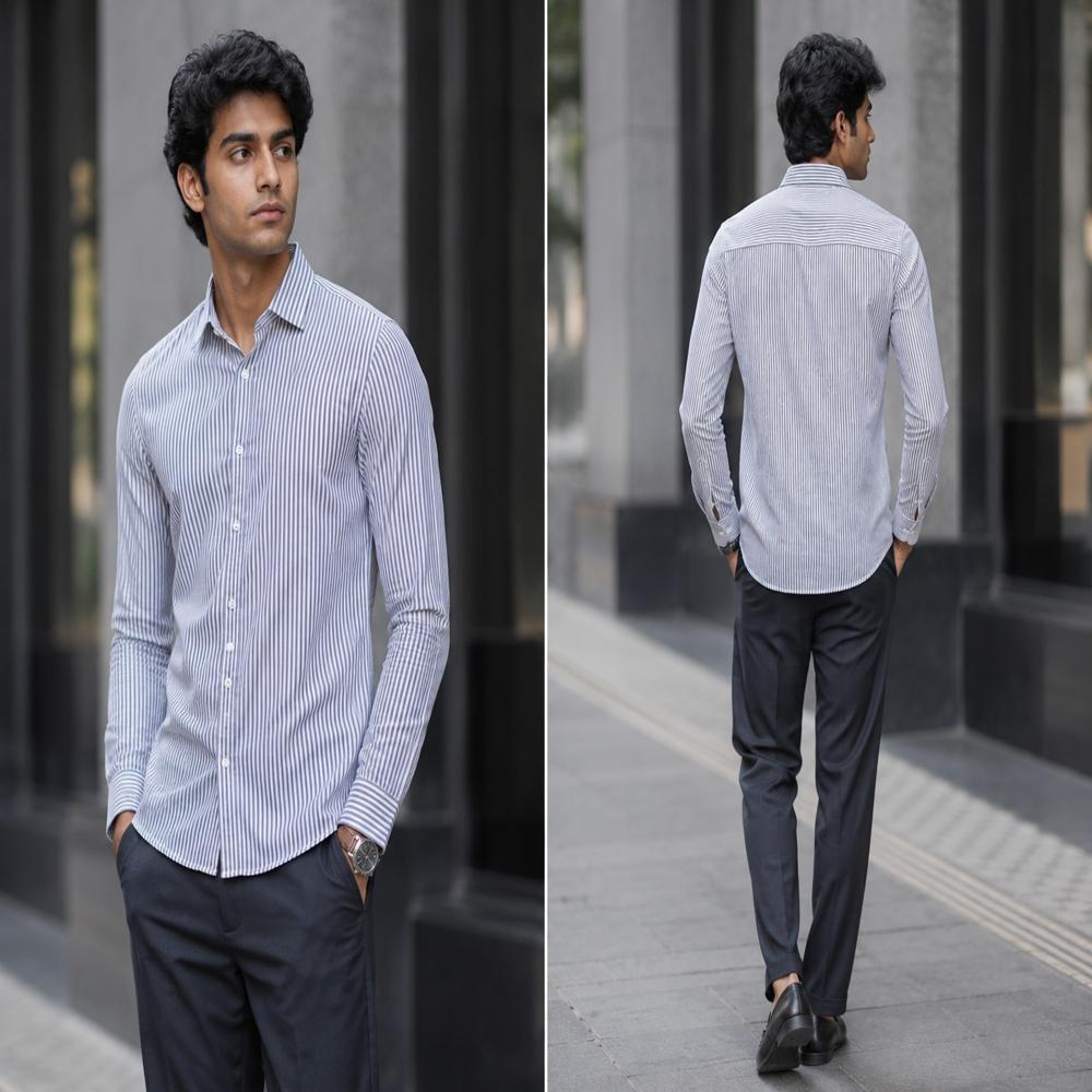 oxford strip shirt