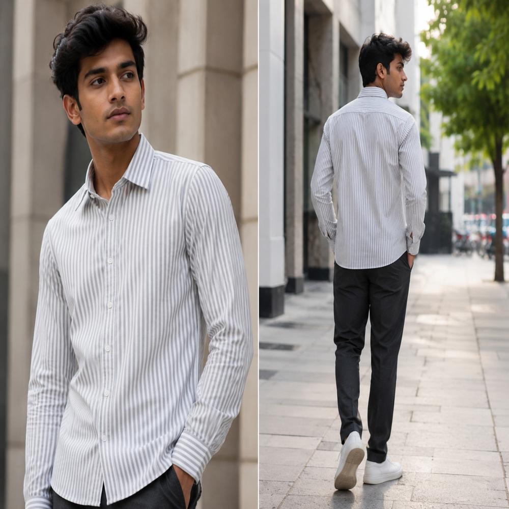 oxford strip shirt