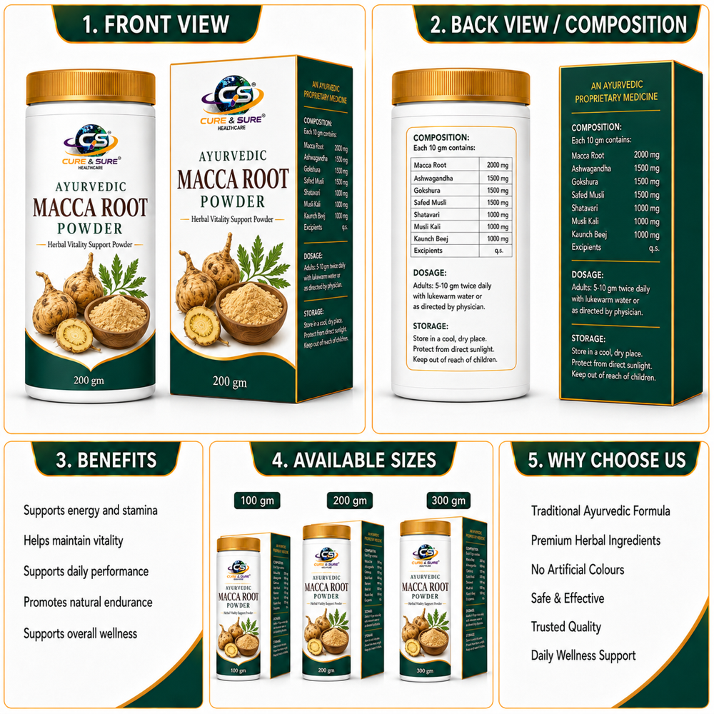 Ayurvedic  Macca Root Powder Third Party Manufacturing