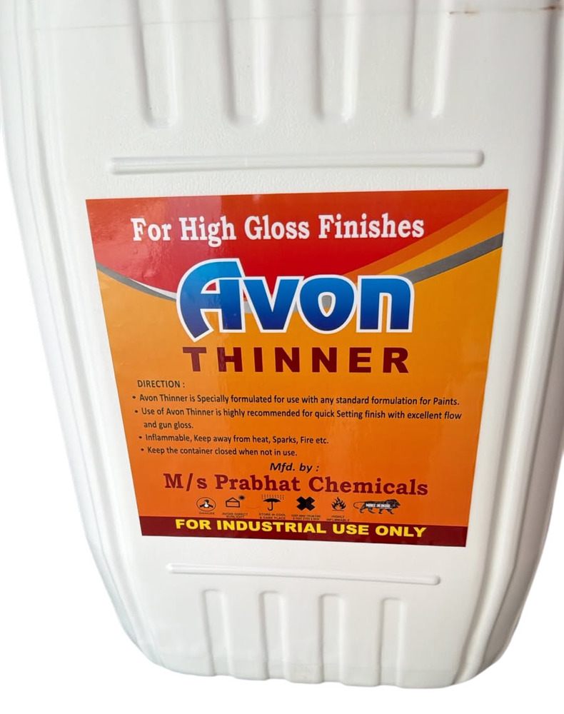High Gloss Finish NC Thinner - Blend of High Purity Solvents, Clear Liquid, Fast Evaporation, Flash Point <25C