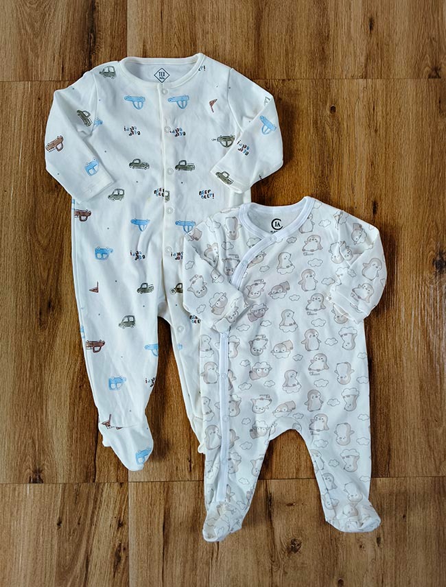 A31323 | Baby Sleepsuits Assorted - Material: Cotton