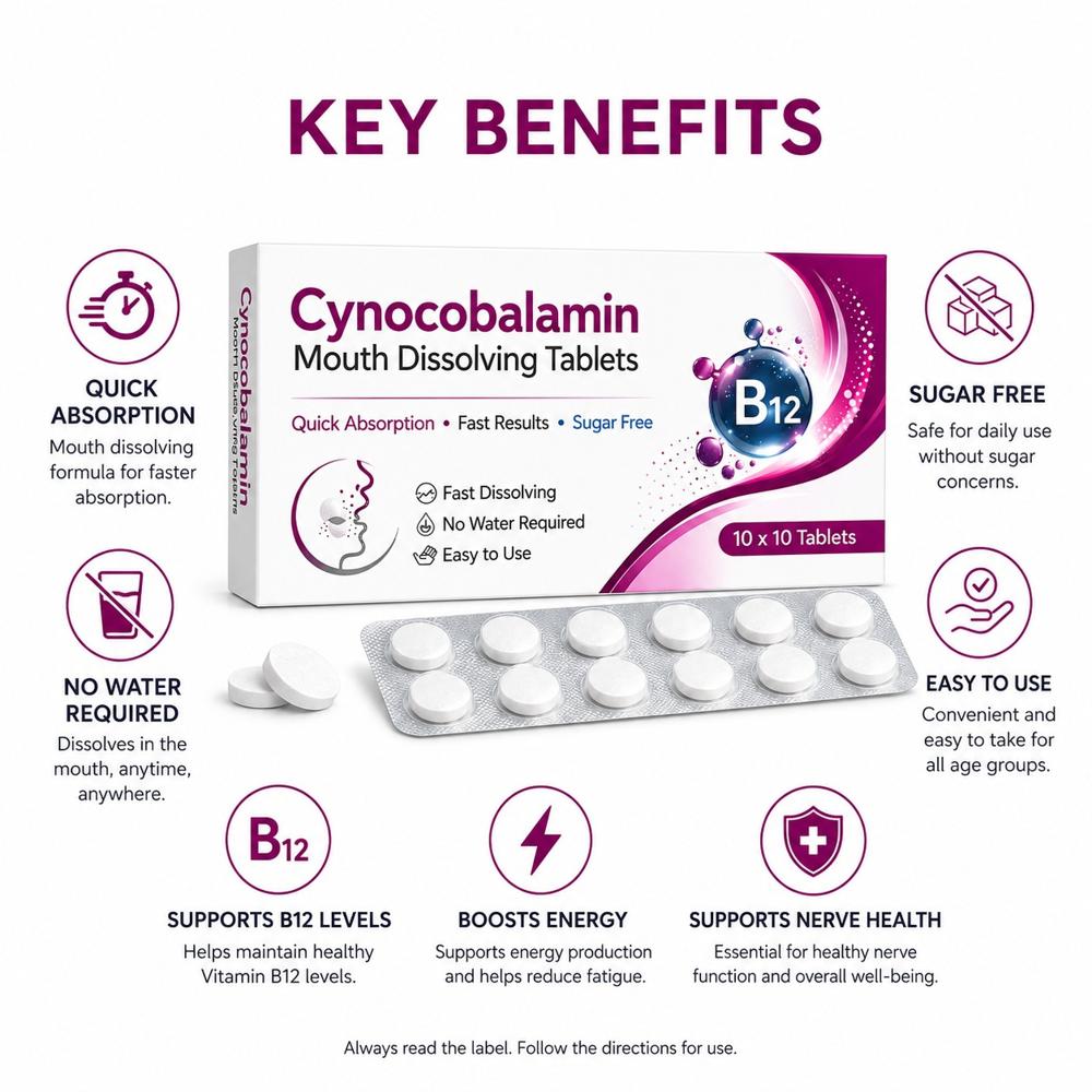 cynocobalamin Mouth Dissolving Tablets