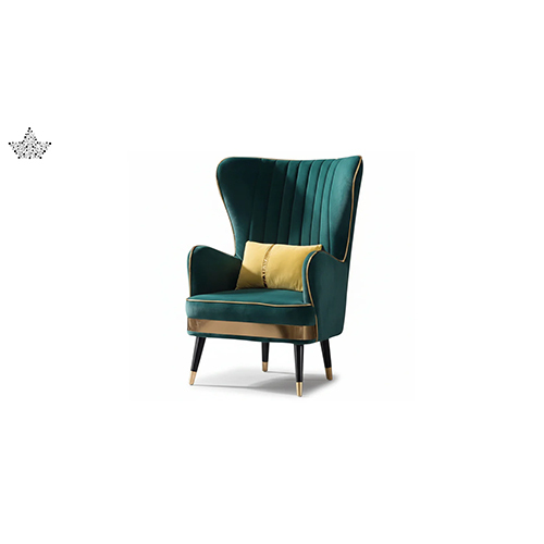Emerald Gold Wingback Chair