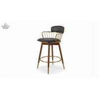 Brass & Leather Bar Stool