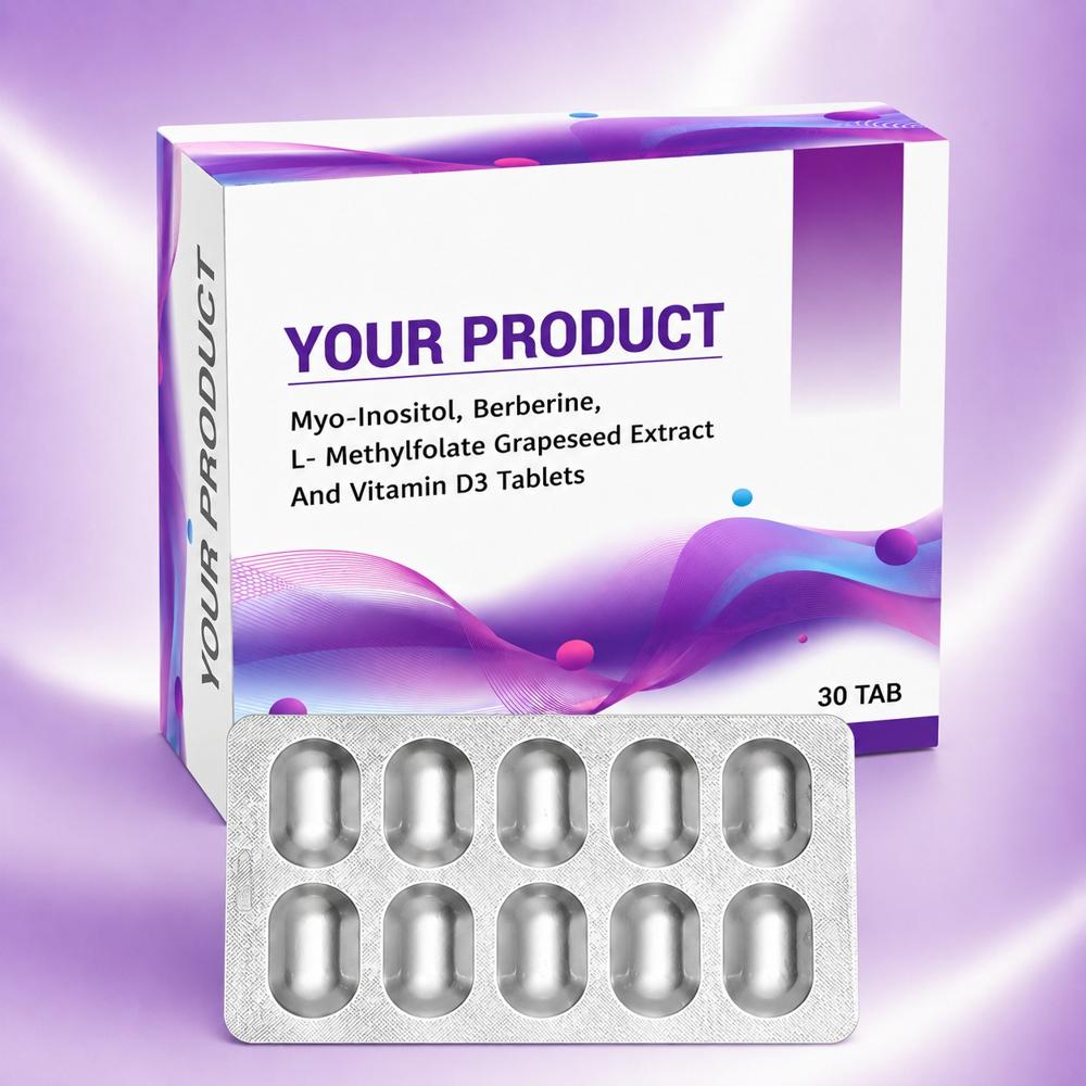 Myo-Inositol, Berberine, L- Methylfolate Grapeseed Extract And Vitamin D3 Tablets