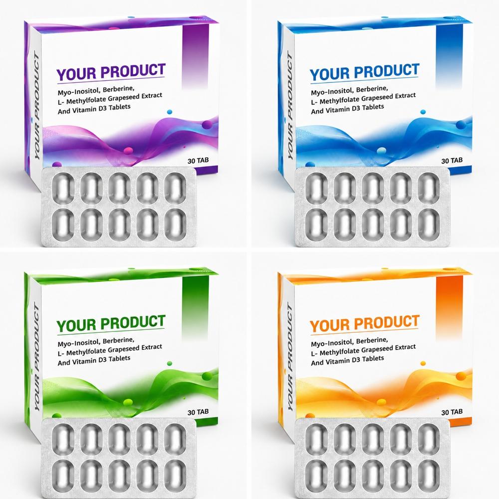 Myo-Inositol, Berberine, L- Methylfolate Grapeseed Extract And Vitamin D3 Tablets