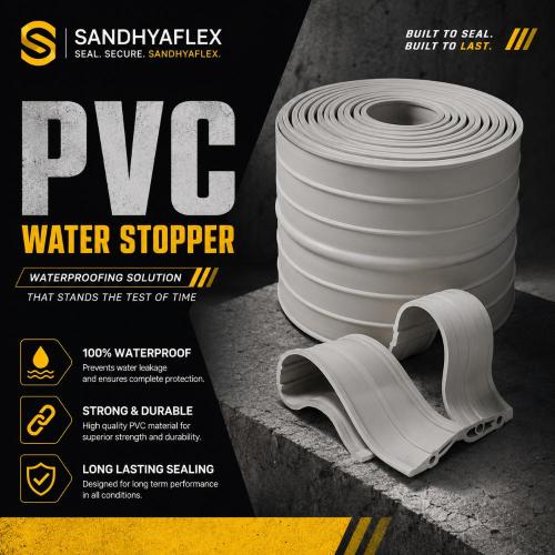 Pvc Water Stopper - 150-300mm Size Options, High Elasticity And Corrosion Resistance | Water Barrier For Joints, Anti-ageing Pvc Compound, Flexible And Durable Design