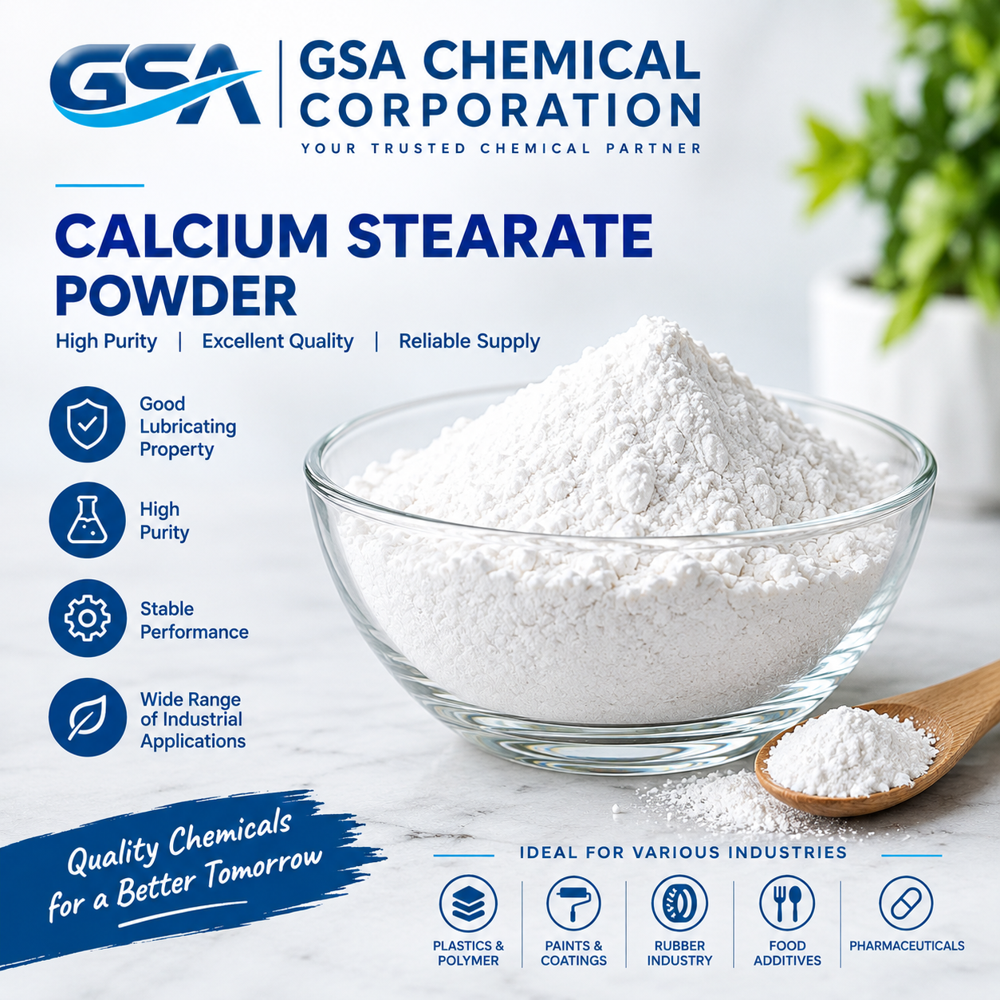 Calcium Stearate Powder - White Soft Powder, Reagent Grade, Melting Point 150-165°C, Heat Stabilizer