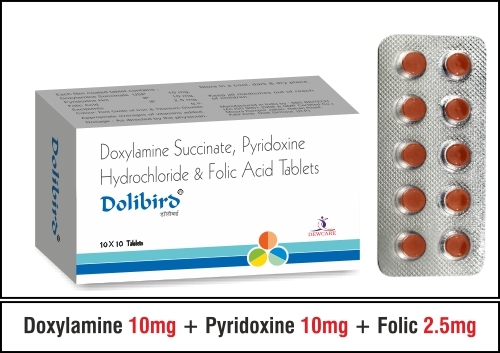 Doxylamine + Pyridoxine + Folic Tablets