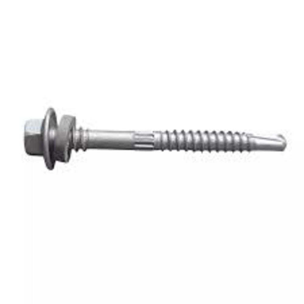 Corroshield Screws - High-performance Zinc-plated Steel | Rust-resistant, Enhanced Durability, Versatile Applications 12x35 Ft (full Thread) - Color: Grey