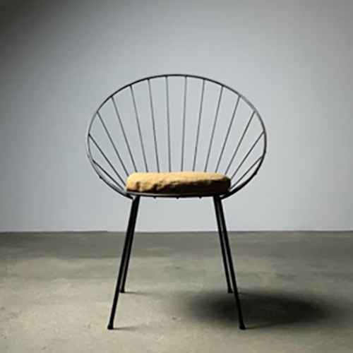 French Basket Style Wire Accent Chair