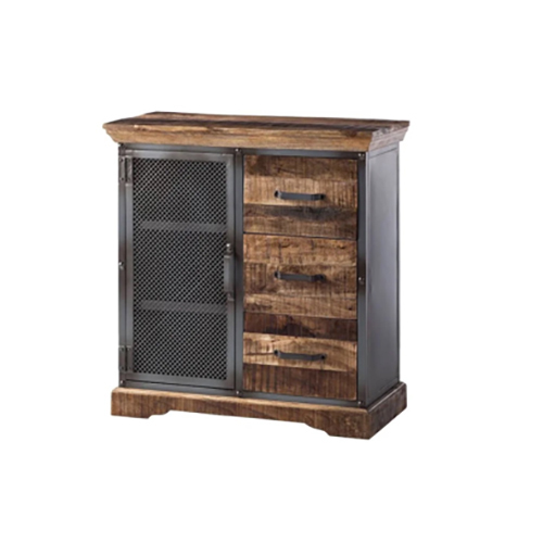 Mango Wood And Metal Sideboard