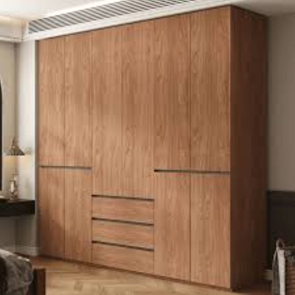 Bedroom Cupboard Work - Color: Two-tone (Walnut And White)