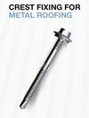 Corroshield Screws  12x45 Ft (full Thread) - High-performance Zinc-plated Steel | Rust-resistant, Enhanced Durability, Versatile Applications - Color: Grey