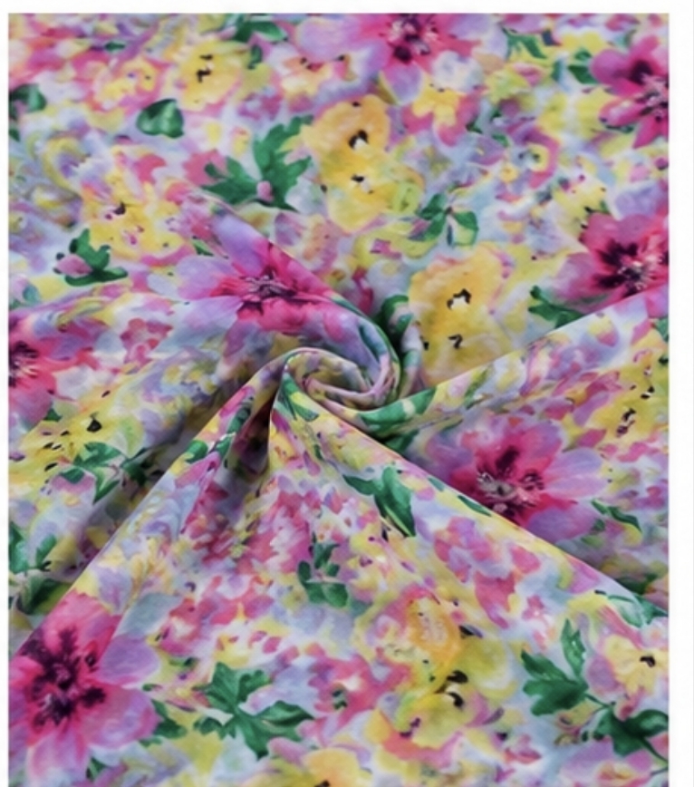 42 Inch Printed Chiffon Fabric