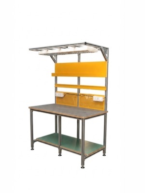 Industrial Aluminium Profile Workstation - Application: Quality Inspection Stations