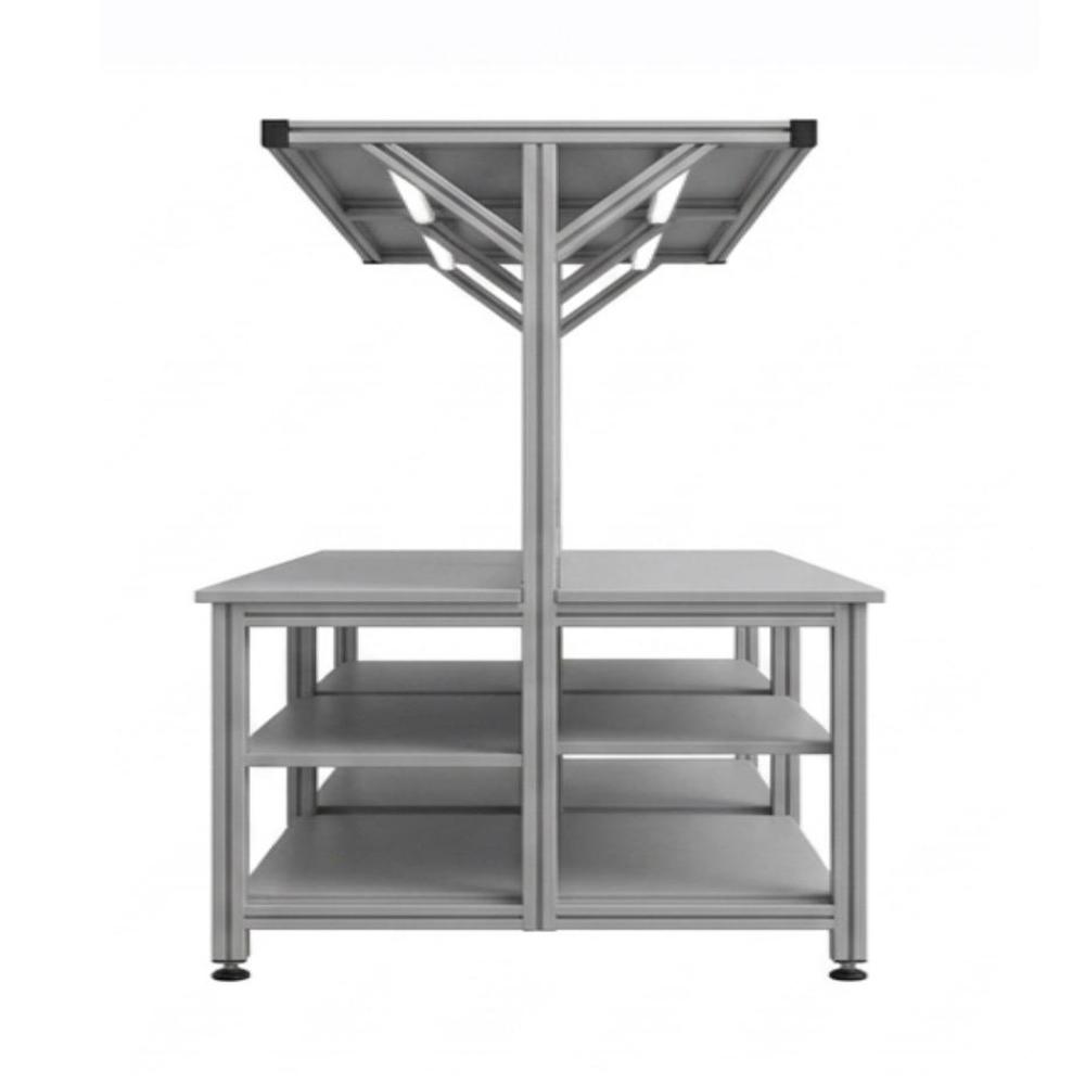 aluminium silver workstation