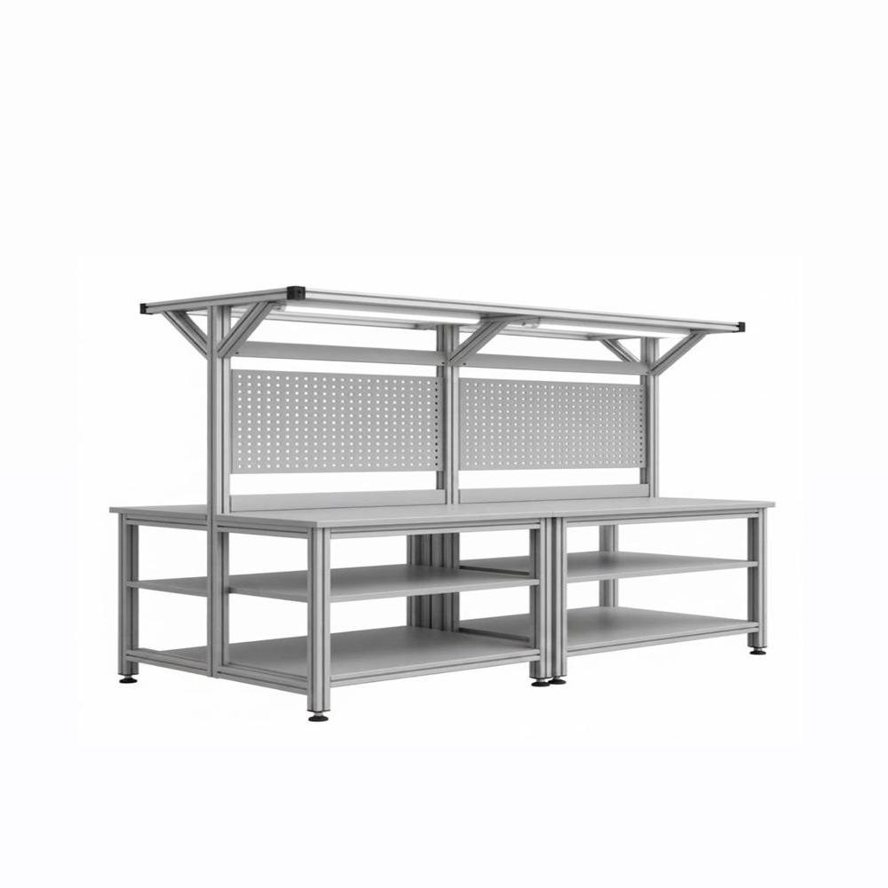 aluminium silver workstation