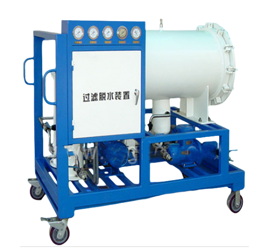 Hydraulic Oil Filtration and Dehydration Unit - Alloy Steel Frame, 1500x950x1300 mm, 5 Micron Filtration, Dual-Motor Drive, Vacuum Dehydration, Mobile with Casters