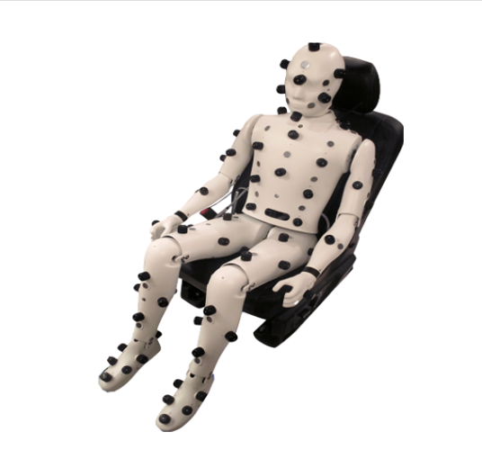 Automotive HVAC Manikin - High-Strength Plastic and Aluminum Alloy, 1800x500x400mm, Off-White | Adjustable Articulated Joints, 100+ Thermal Sensors, USB/Ethernet/Wireless Connectivity