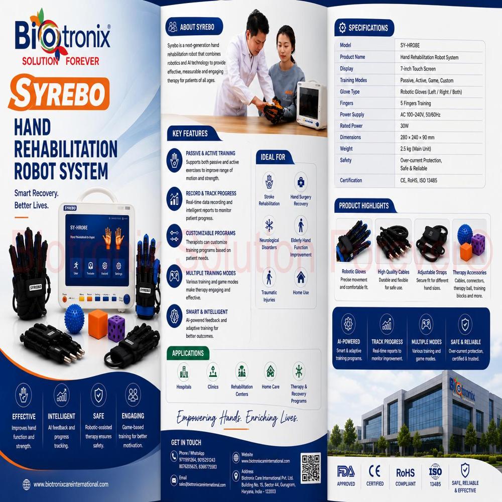 Syrebo Robotics Hand Rehabilitation Gloves C12 for Stroke Recovery