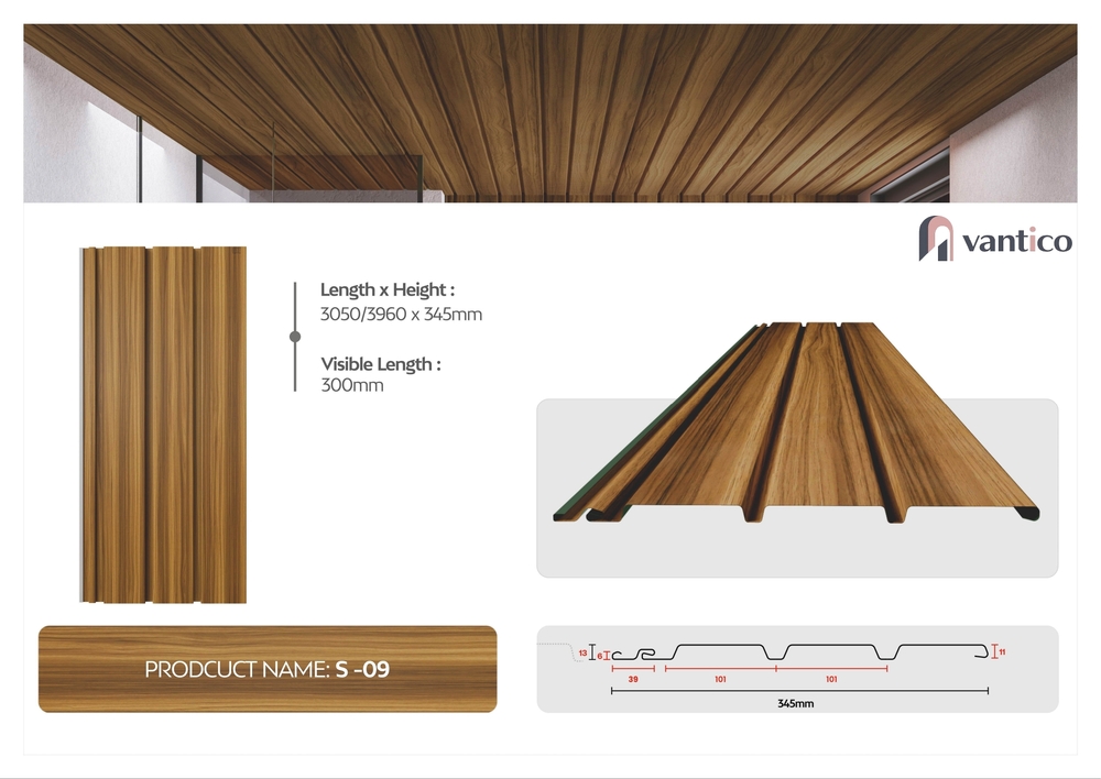 Wooden Finish Soffit Panel