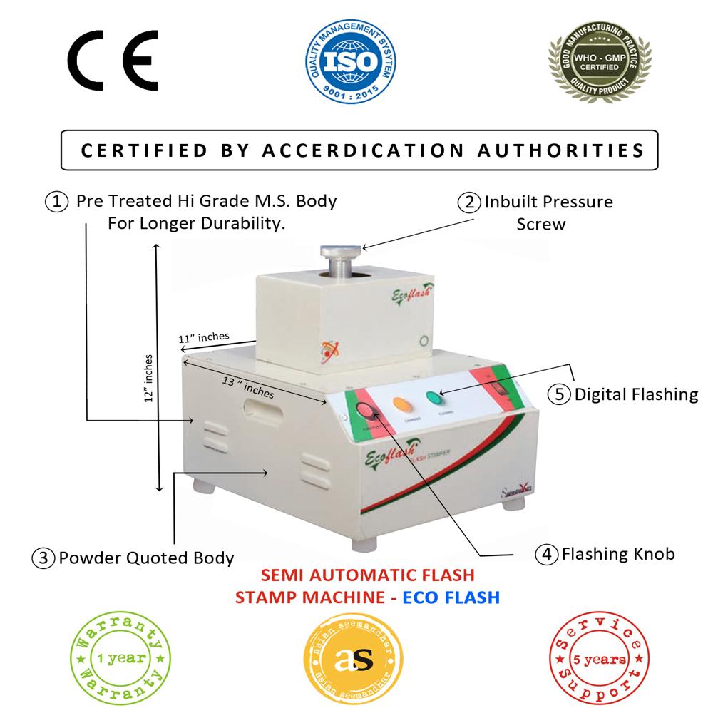 Flash Stamp Machine - Capacity: 50 Pcs/hr