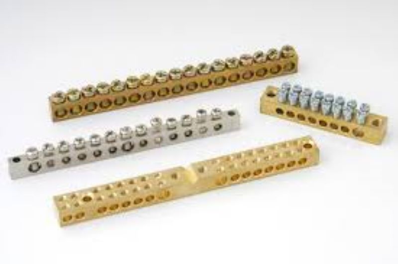 Brass Neutral Bar Connector - Color: Golden