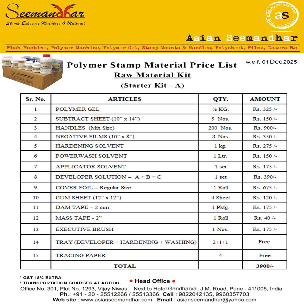 Regular Raw Material Kit