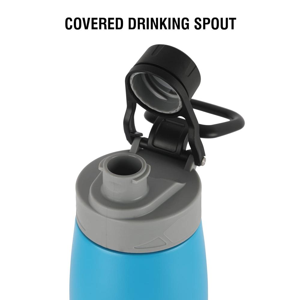 Cello Duro Tuff Steel Series Sport Flask | Hot and Cold Stainless Steel Water Bottle | Durable DTP Coating |Vacuum Insulated Sports Bottle for Travel, Home, Office, School | 1100 ml, Blue