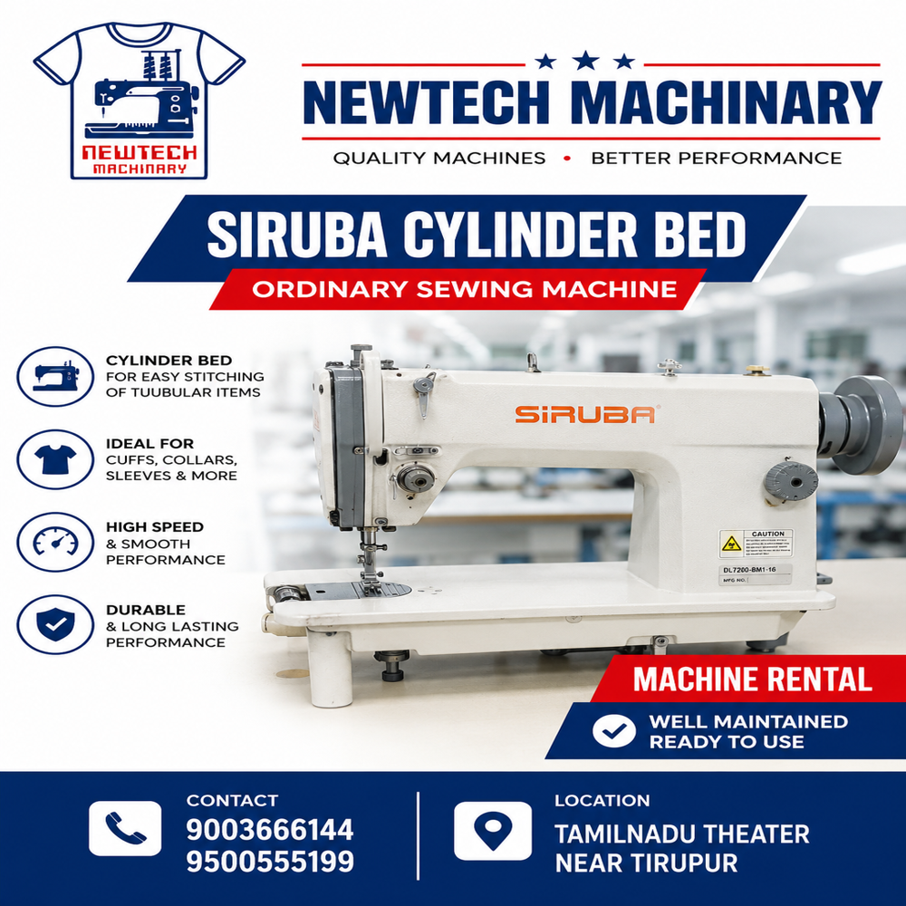 Siruba C007J Cylinder Bed (Ordinary) - Color: White