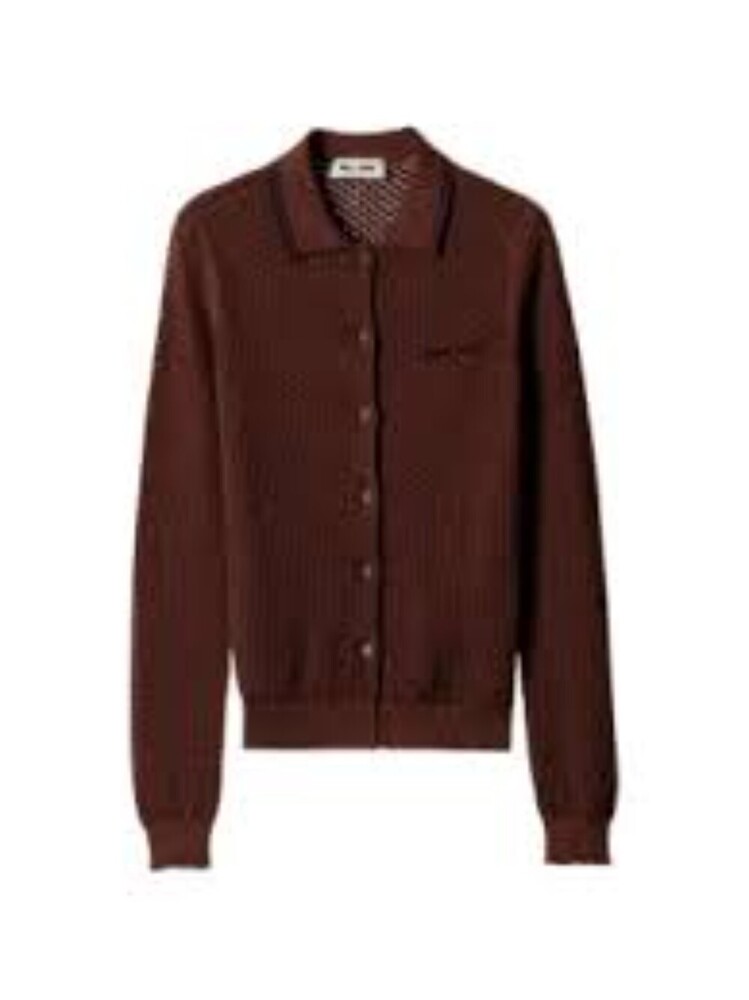 Ladies Brown Woolen Cardigan