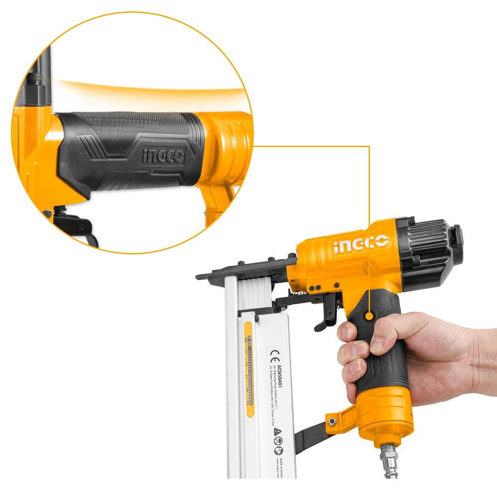 INGCO 2 IN 1 Combo Brad Nailer, With 1000 PCS Brad Nails & 200 PCS Staples