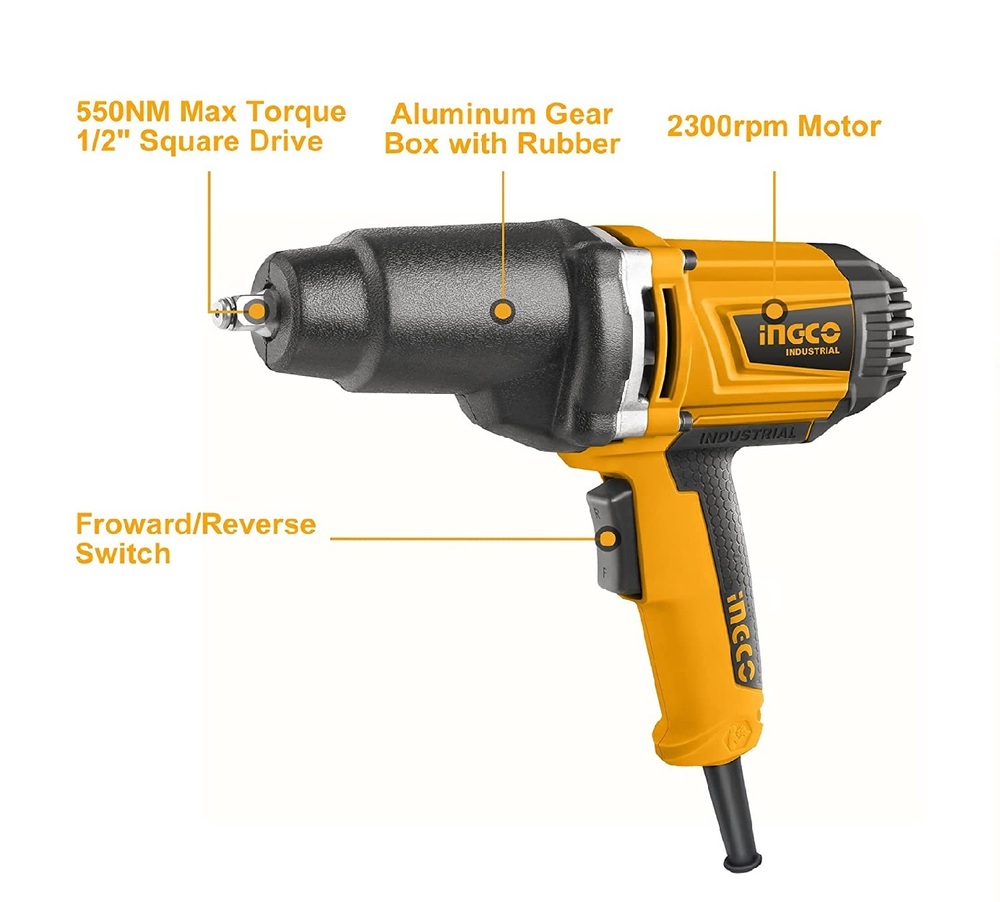 INGCO 1050W Impact Wrench 2300rpm-550NM