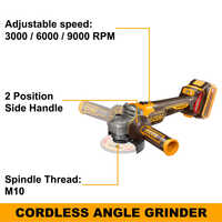 Ingco Cordless Power Tool Combo Kit, Impact Drill Machine & Angle Grinder